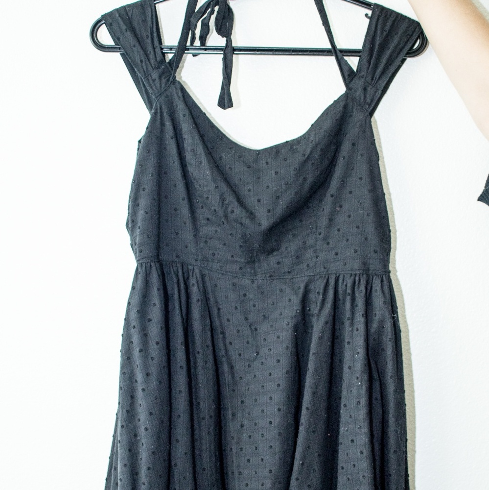 Black halter pin up style dress